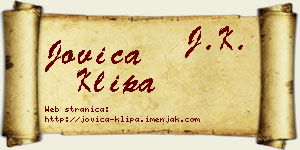 Jovica Klipa vizit kartica